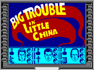 Big Trouble in Little China title screen for ZX Spectrum
